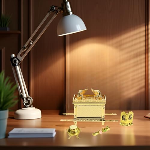 Ark of the Covenant Model Replica with Aaron's Rod, Manna & Stone Tablets