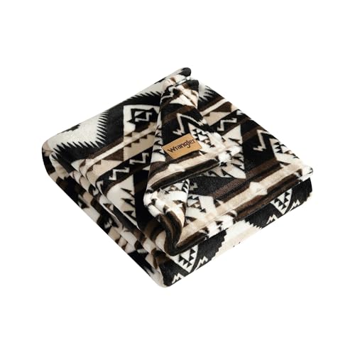 Wrangler Sherpa Throw Blanket 50x60 – Soft Plush Fleece for Couch