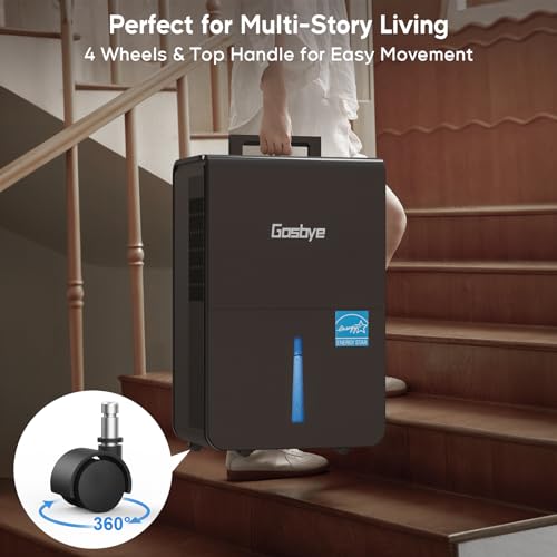 Energy Star Dehumidifier for Basement and Large Rooms with Drain Hose