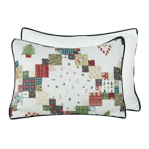 Donna Sharp Holiday Love Twin Quilt Set with Pillow Sham - Christmas Bedding