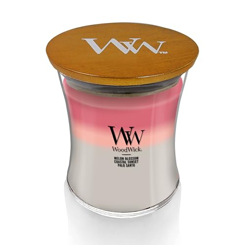 WoodWick Shoreline Trilogy Gifts for Women and Men, 9.7 oz Medium Hourglass Trilogy Candle with Crackling Wick