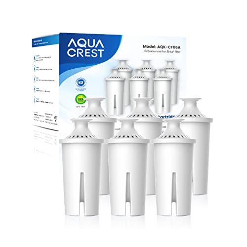 Pitcher Water Filter Replacement Cartridges - 6 Pack, NSF Certified
