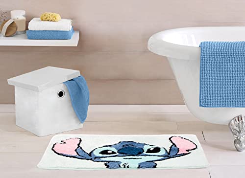 Stitch Floral Fun Tufted Bath Rug - Soft Non-Slip Kids Bathroom Mat 20x30