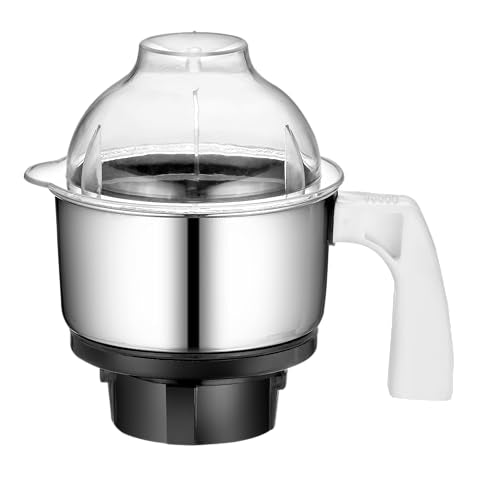 500ml Stainless Steel Chutney Grinder Jar with 4-Teeth Nylon Coupler