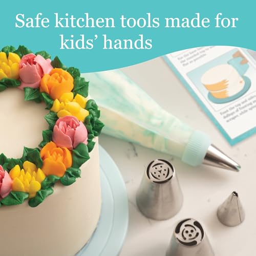 Kids Cake Decorating Kit with Springform Pans and Pastry Bags