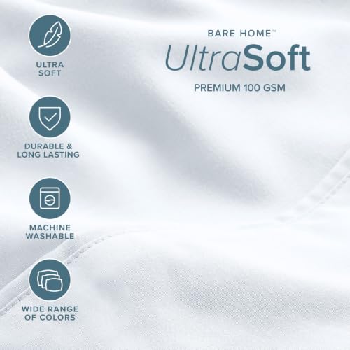 6-Piece Full XL Sheet Set, Ultra-Soft Brushed Microfiber Bedding - White