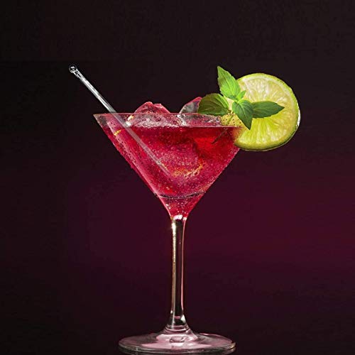 100 Pack Clear Plastic Cocktail & Coffee Stir Sticks with Ball Top - Disposable Drink Mixers