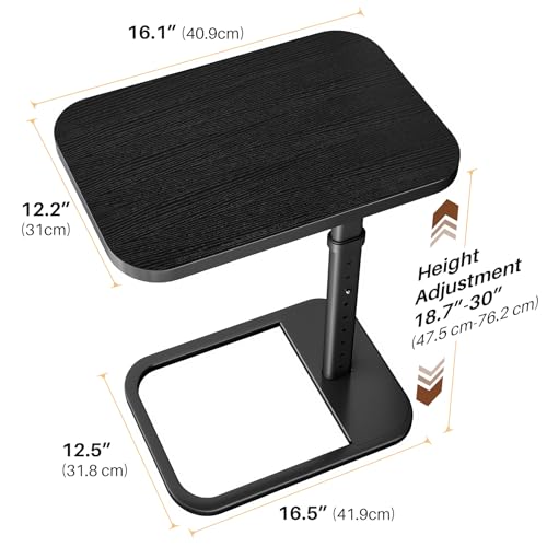 Adjustable Height TV Tray Table with Flip-Top for Couch and Bedside