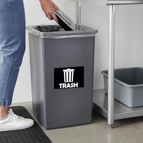 Recycle, Trash & Compost Stickers Set of 3 Vinyl Decals 10x7 inch Multi Purpose