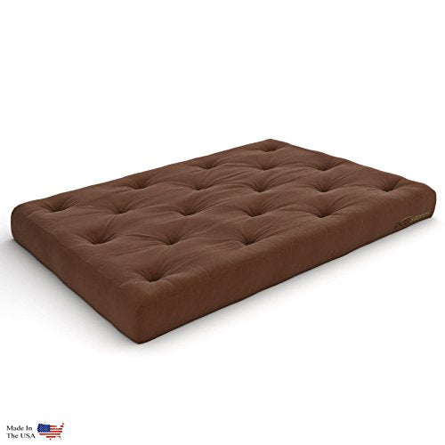 Twin Size Convertible Futon Lounger with Microfiber Mattress - Solid Wood