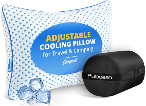 Adjustable Memory Foam Travel Pillow for Camping & Airplane