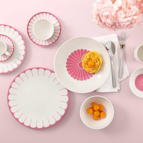 Villeroy & Boch Fleur Cassis Pink Coffee Cup Saucer 5.75in - Elegant Porcelain