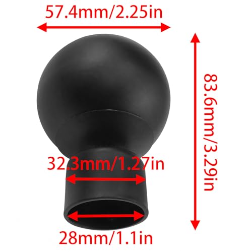 2PCS Metal Curtain Rod End Plugs - 1.1 Inch Spherical Finials for 28mm Rods