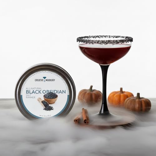 Black Obsidian Salt Cocktail Rimmer - 3.2 oz | Natural Margarita Salt Garnish