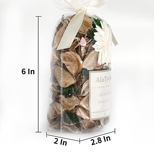 Vanilla Scented White Potpourri 2-Pack, Natural Dried Flower Vase Filler