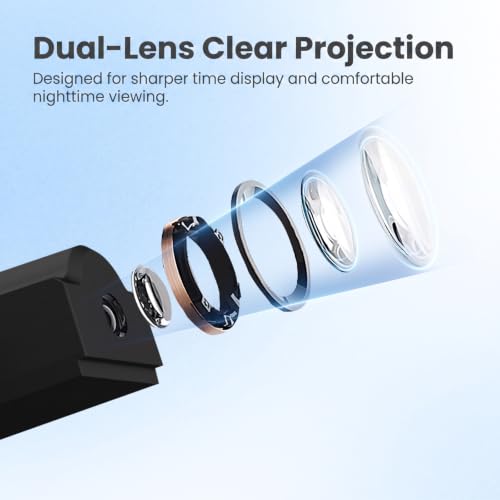 Projection Alarm Clock with Indoor Outdoor Weather Station and Humidity Monitor
