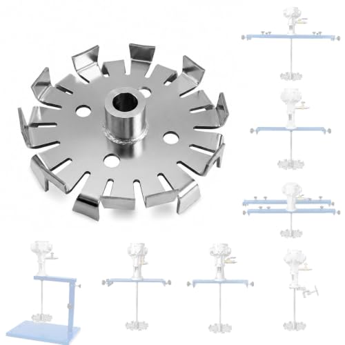 BDJSN 220mm Stainless Steel Disperser Mixer Blade with 15mm Bore for IBC & Tank Mixers