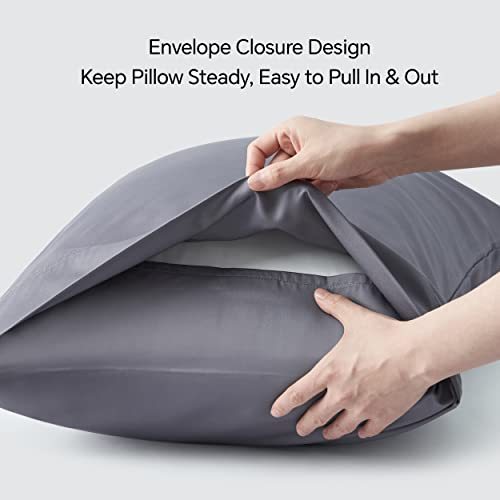 BEDELITE Cooling Bamboo Body Pillowcase - 20"x54" Soft Grey Cover
