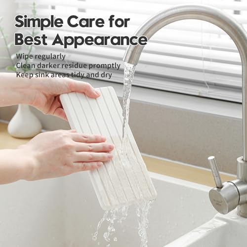 3-Pack Diatomite Stone Sink Organizer Trays - Fast-Absorbing Counter Mat