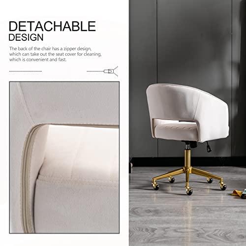 Ergonomic Velvet Office Desk Chair - Height Adjustable Swivel Chair