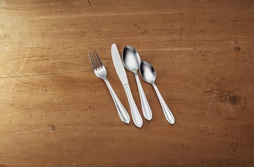 Hampton Forge Ginger 16-Piece Flatware Set - Mirror Finish, Teardrop Handles, Elegant Dining