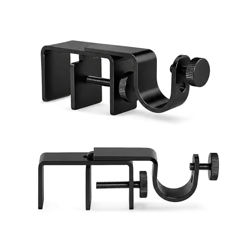 No-Drill Curtain Rod Brackets for Outside-Mount Blinds, 3-Pack