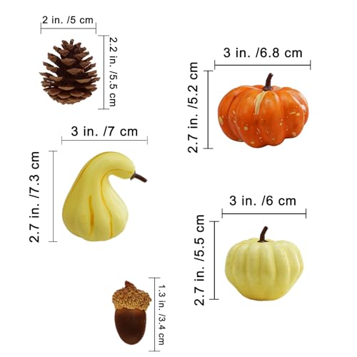 46-Piece Artificial Fall Harvest Decor Set: Pumpkins, Gourds, and Foliage
