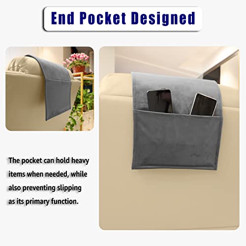 Adjustable Headrest Pillow for Recliners - Non-Slip Velvet Cushion for Neck Support