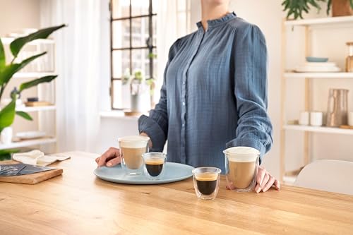 De'Longhi 3oz Double Wall Thermal Espresso Glasses Set of 2 - Coffee Cups, Hot & Cold Drinks