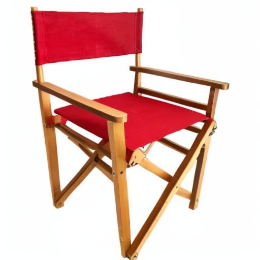 Director Chair Replacement Canvas Covers - 2-Set (4pcs) Red Oxford Cloth