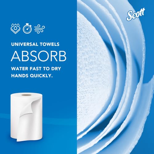 Hard Roll Paper Towels, Bulk 6 Rolls x 1000 ft, 1.5-Inch Core - White