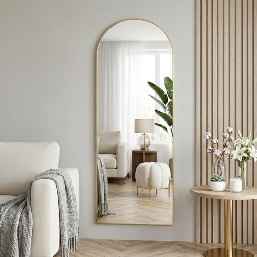 58"x20" Arched Full Length Mirror - Over-the-Door, Wall or Floor Standing