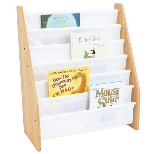 Kids Front-Facing Bookshelf - 6-Tier Montessori Toddler Bookcase Organizer