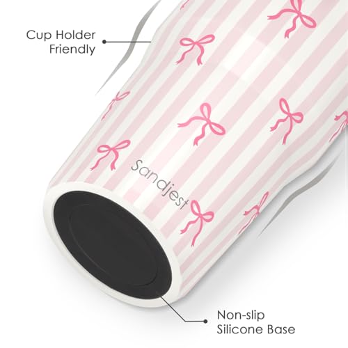 30oz Stainless Steel Insulated Travel Tumbler with Straw and Carry Handle