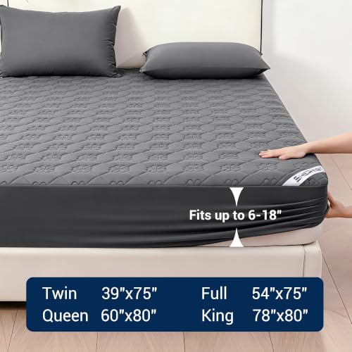 100% Waterproof Queen Mattress Protector - Noiseless, Soft & Deep Pocket