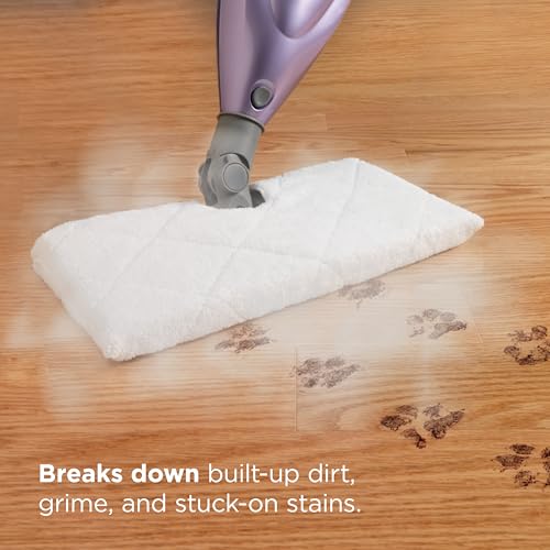Shark Steam Pocket Mop S3501 with Washable Microfiber Pads, Purple