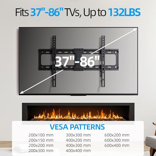 USX STAR Fixed TV Wall Mount Bracket for 37-86 Inch Screens VESA 600x400