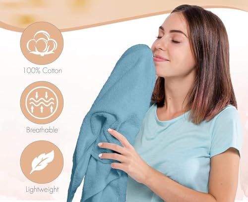 KAHAF COLLECTION 6-Pack Cotton Bath Towels - 27 x 54 In, Soft Quick Dry