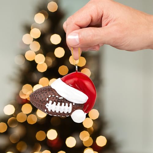 Needzo Football Christmas Ornament - Sports Holiday Decor, 2.5 Inch