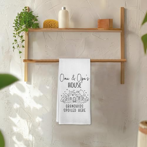 Oma Opa German Grandparents Kitchen Towels Gift Set 16x24in – Grandkids