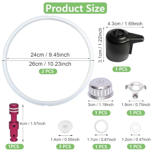 11-Piece Pressure Cooker Replacement Parts Kit for 8 Quart Models