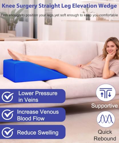 Knee Elevation Pillow for Post Surgery Recovery | Cooling Foam Wedge