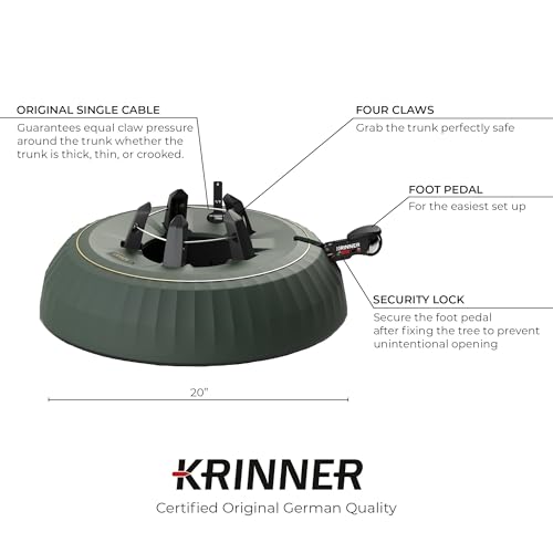 Christmas Tree Stand for Live Trees up to 12 ft - Foot Pedal & Water Indicator