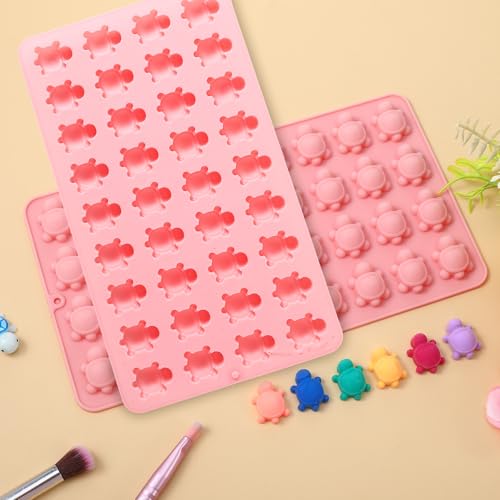 2 Pcs Mini Turtle Silicone Mold for Chocolate, Candy & Gummy Makes