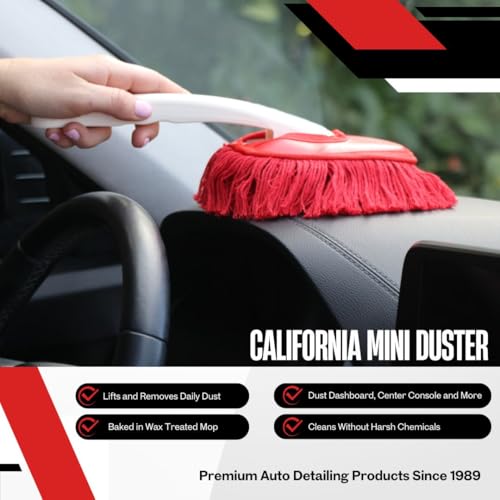 Mini Car Dashboard Duster - Wax-Treated Cotton Interior Cleaning Brush