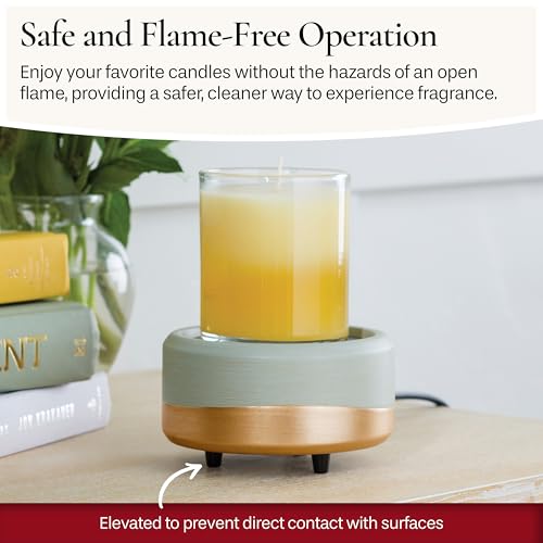 2-in-1 Fragrance and Candle Warmer Lamp, Midas Gold Electric Wax Melter