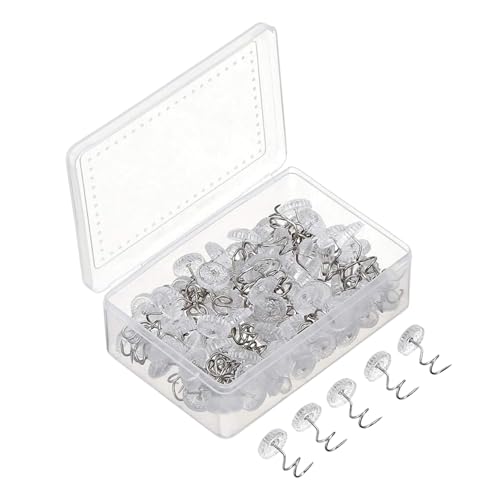 50 Pcs Transparent Upholstery Tacks for Furniture & DIY Projects
