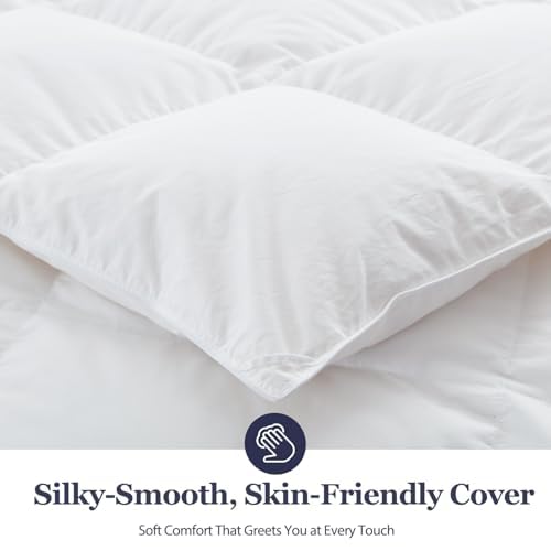 King Size Ultra-Soft Down Feather Comforter - All Season Duvet Insert