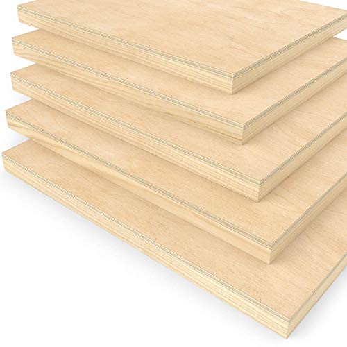 ARTEZA Wooden Canvas Board, 9x12 Inch, Pack of 5 | Cradled Birch Wood Panels for Painting, Acrylic Pouring, Encaustic Art & Wood Burning