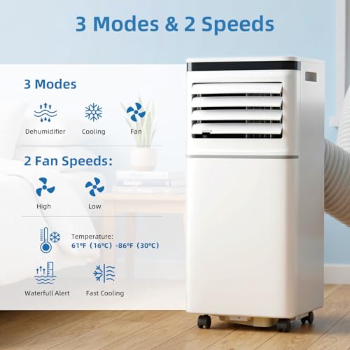 Portable Air Conditioner 3-in-1 Unit with Remote Control and Sleep Mode